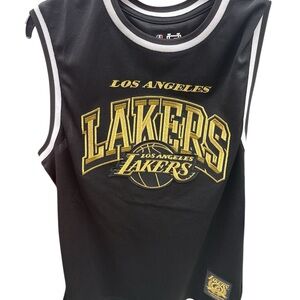 Los Angeles Lakers Men's Black and Gold Jersey